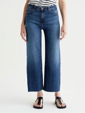 AG Saige Wide Leg Crop Mid-Rise Jeans Sz 30